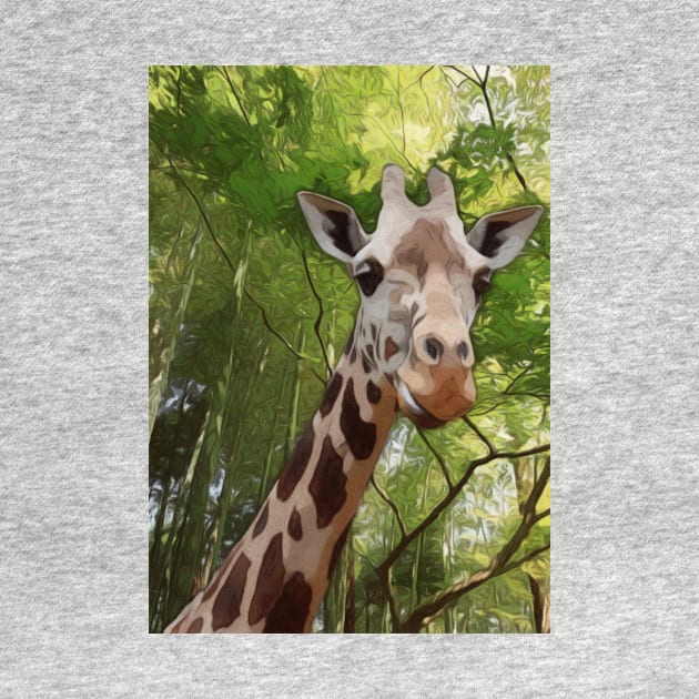 Giraffe In Trees Artwork by NikkiBear67